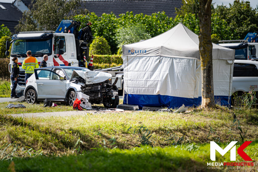 Automobilist overleden na aanrijding tegen boom | Maasdamseweg 's-Gravendeel (uitgelicht)