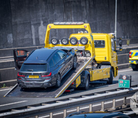 Kettingbotsing met zes voertuigen, tunnelbuis afgesloten | A4 Vondelingenplaat (1)