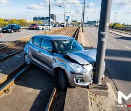 Kettingbotsing drie voertuigen, tramverkeer gestremd | Varkenoordseviaduct Rotterdam (3)